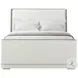 Hudson Pebble Grey Upholstered Queen Panel Bed