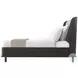 Repose Charcoal Oak Upholstered King Low Profile Panel Bed without Trim