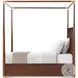 Kesden Pyramid Brown King Poster Canopy Bed