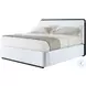 Luna Palmer Upholstered King Metal Bed
