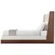 Spencer Coronet Cream and Auburn Upholstered Walnut Channel Panel Bedroom Set