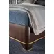 Spencer Green Park Cream and Fumed Leather Upholstered Carlton Gardens King Sleigh Bed