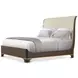 Spencer Green Park Cream and Fumed Leather Upholstered Carlton Gardens King Sleigh Bed