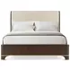 Spencer Green Park Cream and Fumed Leather Upholstered Carlton Gardens King Sleigh Bed