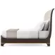 Spencer Green Park Cream and Fumed Leather Upholstered Carlton Gardens King Sleigh Bed