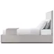 Spencer ST James Cream and Argento Upholstered King Panel Bed