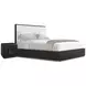 Spencer ST James Cream and Onyx Upholstered Panel Bedroom Set
