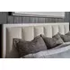 Panos Cream Upholstered King Panel Bed
