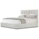 Panos Cream Upholstered King Panel Bed
