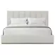 Panos Cream Upholstered King Panel Bed