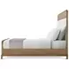 Coastal Tobacco and Beige Upholstered Crandon Park King Panel Bed