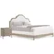 Willow Creek White and Riverwash Oak Upholstered Willowmere Panel Bedroom Set