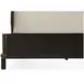 Repose Charcoal Oak and Beige Leather California King Upholstered Panel Bed