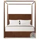 Kesden Pyramid Brown California King Poster Canopy Bed