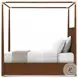 Kesden Pyramid Brown California King Poster Canopy Bed
