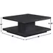 Canyon Black Square Cocktail Table with Casters