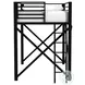 Delilah Black Full Loft Bed
