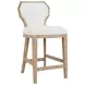 Tally White Performance Fabric Counter Height Stool