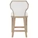 Tally White Performance Fabric Counter Height Stool