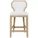 Tally White Performance Fabric Counter Height Stool