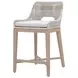 Tapestry Pumice Performance Fabric Upholstered Outdoor Counter Height Stool