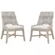 Tapestry Pumice Performance Fabric Upholstered Outdoor Dining Chair Set of 2