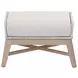 Tapestry Pumice Performance Fabric Upholstered Outdoor Rectangular Footstool