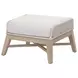 Tapestry Pumice Performance Fabric Upholstered Outdoor Rectangular Footstool