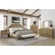 Magnolia Cashew Planked Panel Bedroom Set