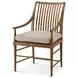 Nova III Beige Performance Fabric Upholstered Dining Arm Chair Set of 2