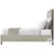 TA Studio No. 1 Embassy Cardamon and Brass Queen Upholstered Panel Bed