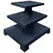 Tatiana Textured Navy Rectangular Side Table with 2 Shelves