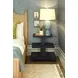 Tatiana Textured Navy Rectangular Side Table with 2 Shelves