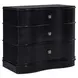 Melange Dark Midnight Blue 3 Drawer Merlot Accent Chest