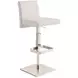 Vittoria White Leather Bar Stool