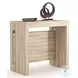 Erika Light Oak Extendable Console Dining Table