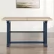 Darcy Beige and Midnight Blue 82" Extendable Rectangular Counter Height Table