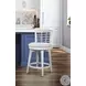 Beach Comber Weathered White Swivel Counter Height Stool