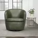 Valdoro Lyric Sage Leather Upholstered Swivel Club Chair
