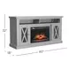 Telluride Driftwood Gray 60" Storage Console TV Stand with Electric Fireplace