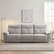 Tesoro Mist Gray 110" Power Double Reclining Sofa with Power Headrests and USB Ports