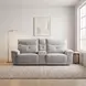 Tesoro Mist Gray 93" Power Reclining Console Loveseat with Power Headrests and USB ports