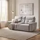 Tesoro Mist Gray 93" Power Reclining Console Loveseat with Power Headrests and USB ports