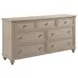 Cambric Breve 7 Drawer Miriam Dresser with Rectangular Landscape Mirror