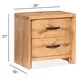 Laramie Honey Wheat 2 Drawer Nightstand with USB Charging