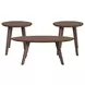 Nicco Walnut 3 Piece Occasional Table Set