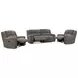 Branton Cabot Stone 90" Manual Reclining Sofa with USB Charging