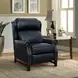 Thornfield Shoreham Blue Leather Push Thru The Arms Recliner with Nailhead Trim