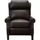 Thornfield Ashford Walnut Leather Push Thru The Arms Recliner with Nailhead Trim