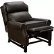 Thornfield Ashford Walnut Leather Push Thru The Arms Recliner with Nailhead Trim